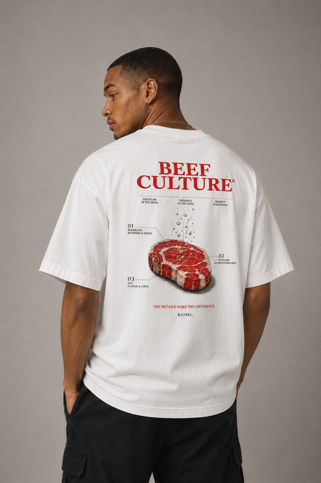KATREL BEEF CULTURE Tee White
